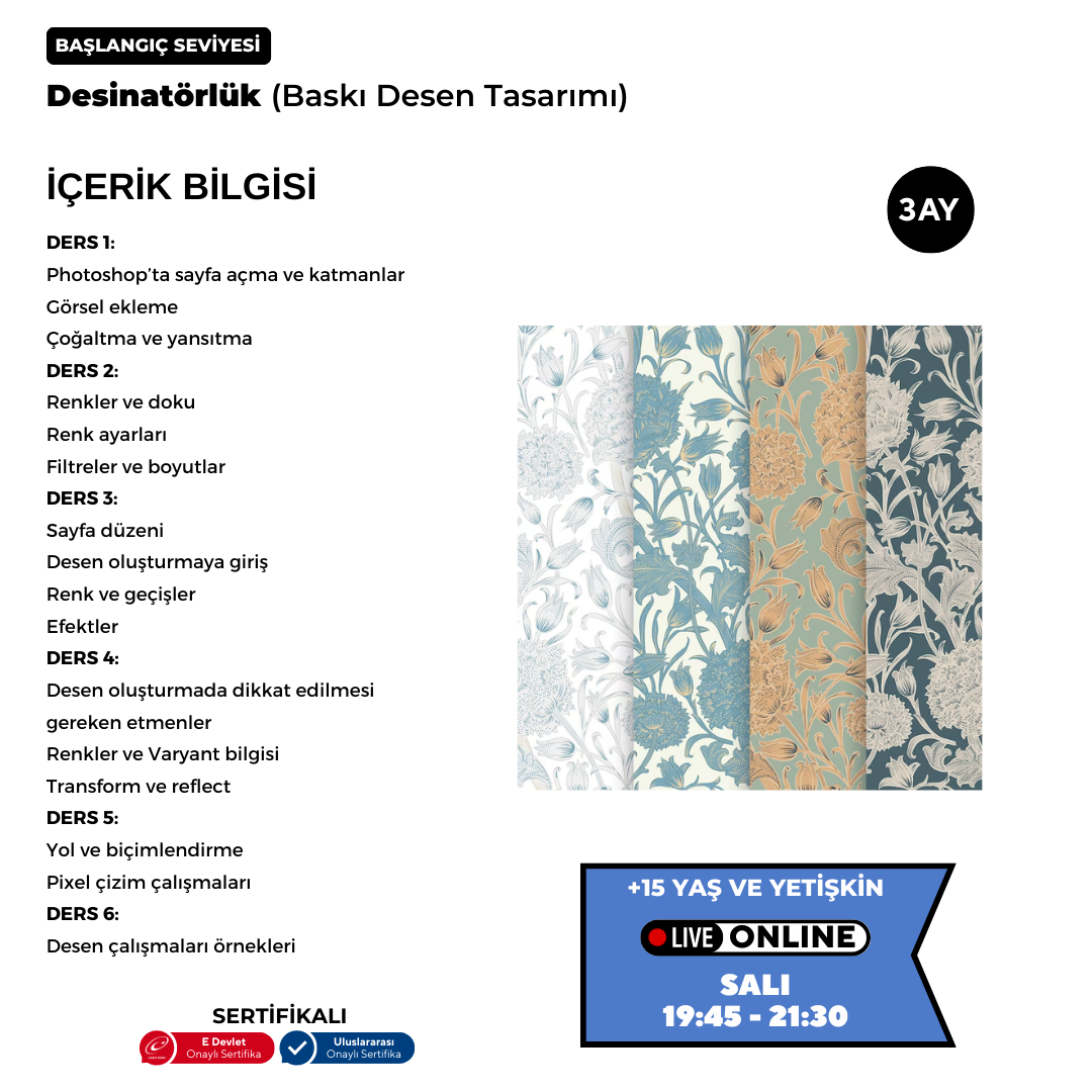 Designing with Adobe Photoshop (Print Pattern Design)