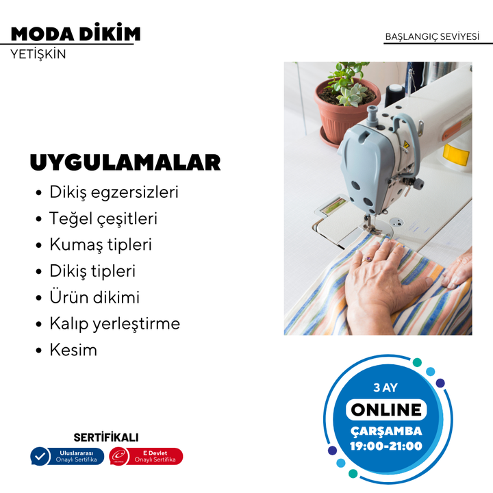 Nähen von Mode – (Anfängerniveau) – Online