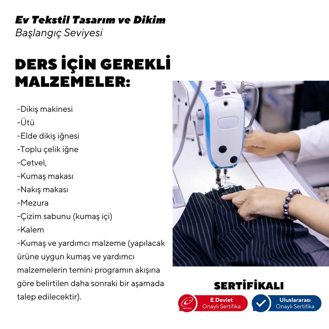 Ev Tekstil Tasarım - Başlangıç Seviyesi