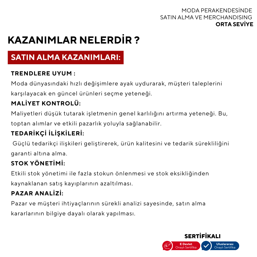 Fashion Retail Purchasing and Merchandising (In-Person) - Intermediate Level