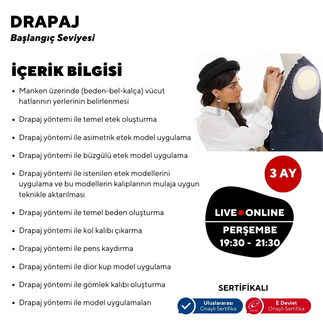 Draping (Beginner Level) - Online