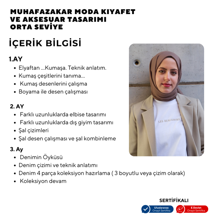 Diseño de ropa y accesorios de moda conservadora - Nivel intermedio