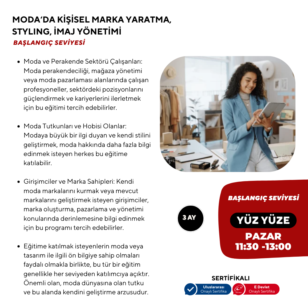 Creating a Personal Brand in Fashion, Styling, Image Management - Beginner Level