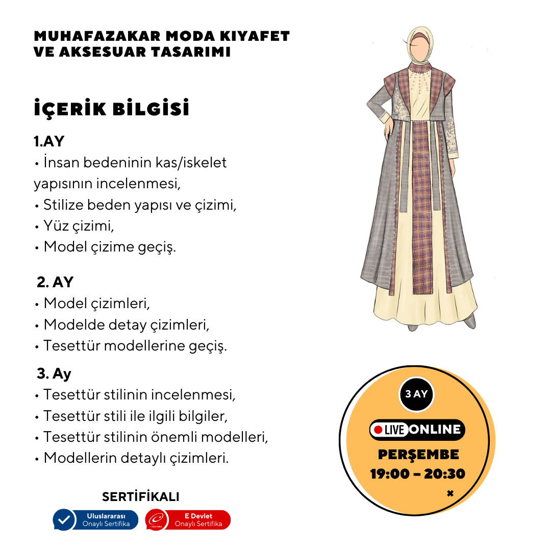 Konservatives Modedesign für Bekleidung und Accessoires