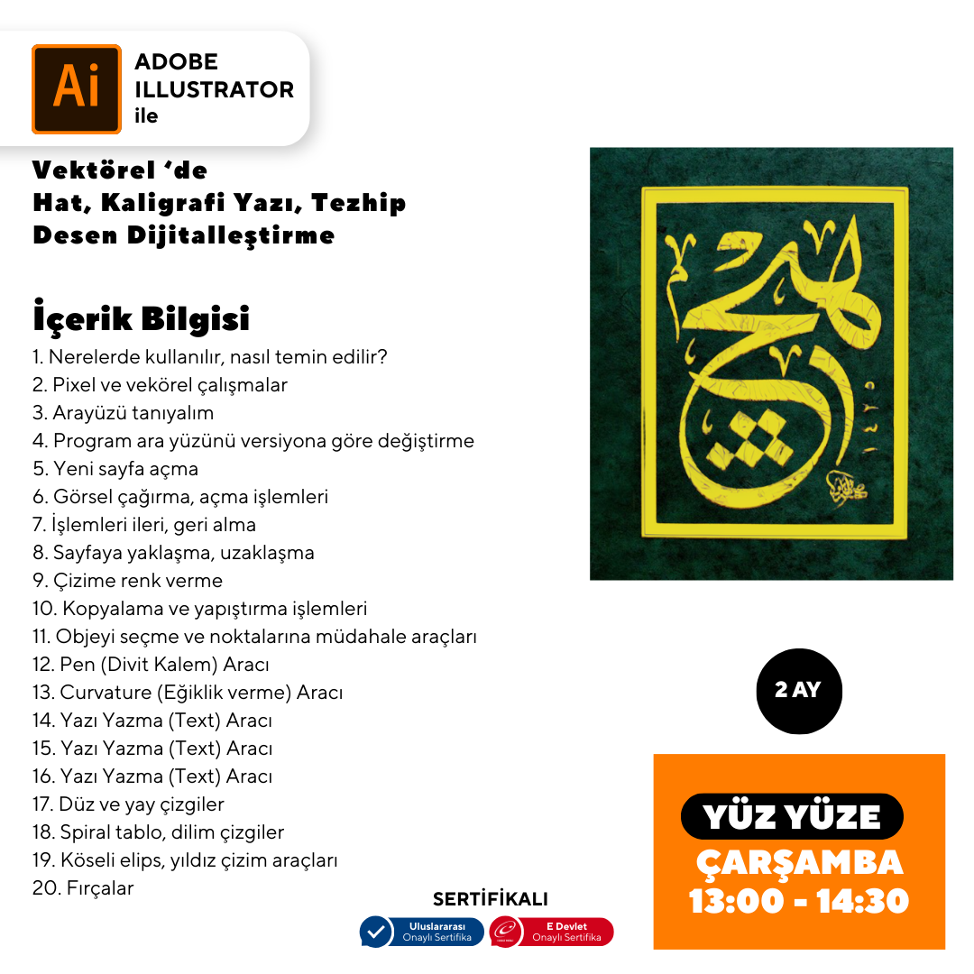 Vector: Calligraphy, Writing, Illumination, Pattern Digitization