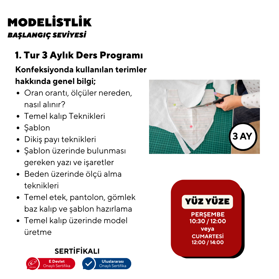 Schnittmustererstellung (Anfängerkurs) – Präsenzunterricht