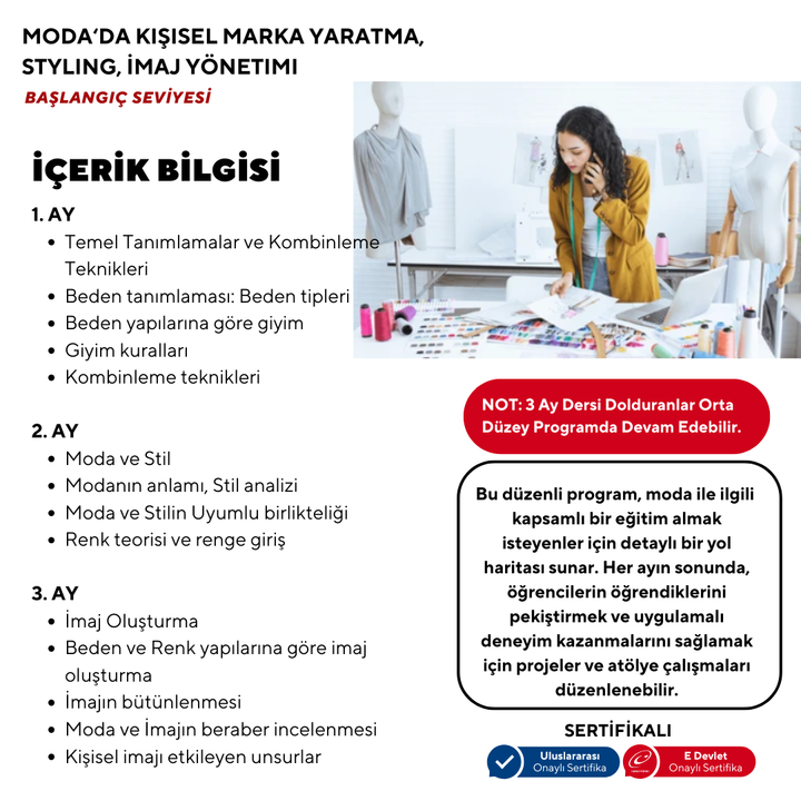 Creating a Personal Brand in Fashion, Styling, Image Management - Beginner Level