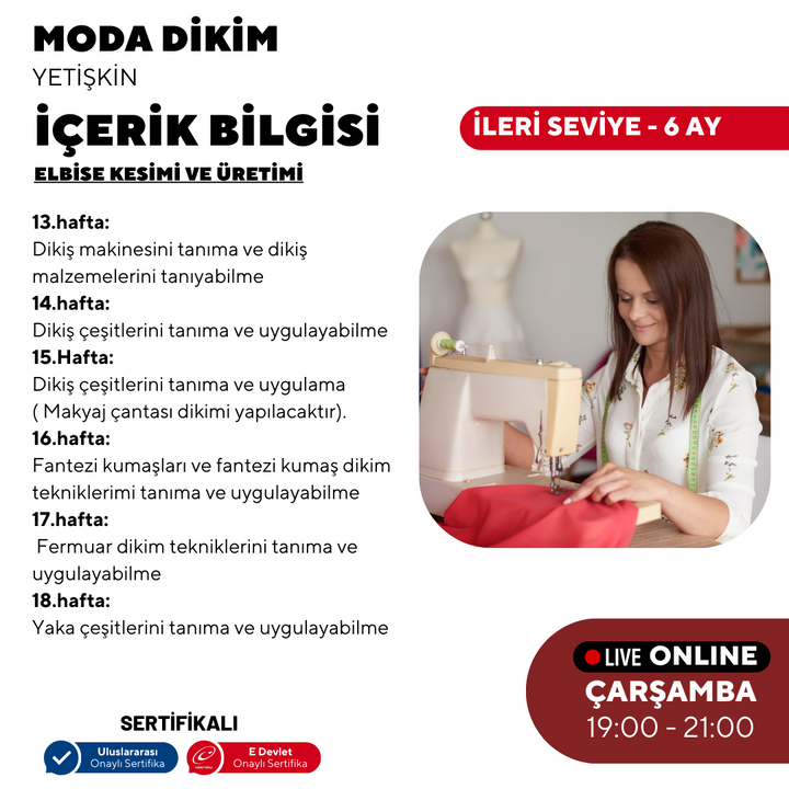 Moda Dikim - (İleri Seviye)- Online