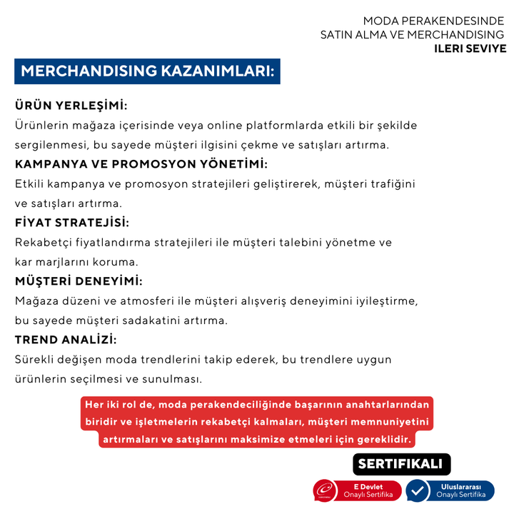 Purchasing and Merchandising in Fashion Retail (In-Person) - Advanced Level