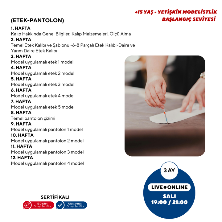 Modelistlik (+15 Yaş ve Yetişkin) - Başlangıç Seviyesi