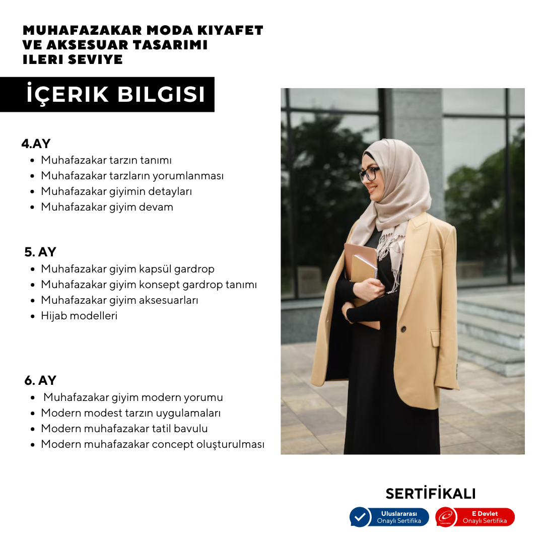 Diseño de ropa y accesorios de moda conservadora - Nivel avanzado