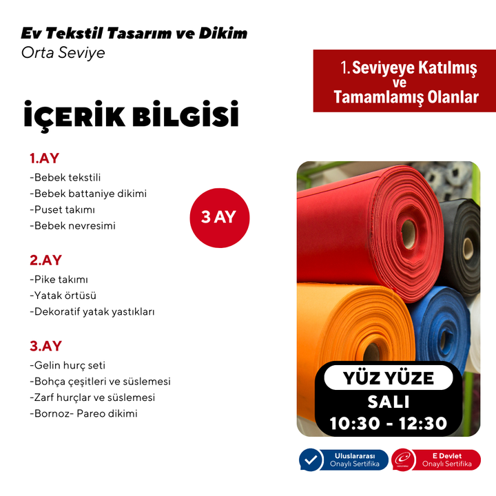 Ev Tekstil Tasarım - Orta Seviye