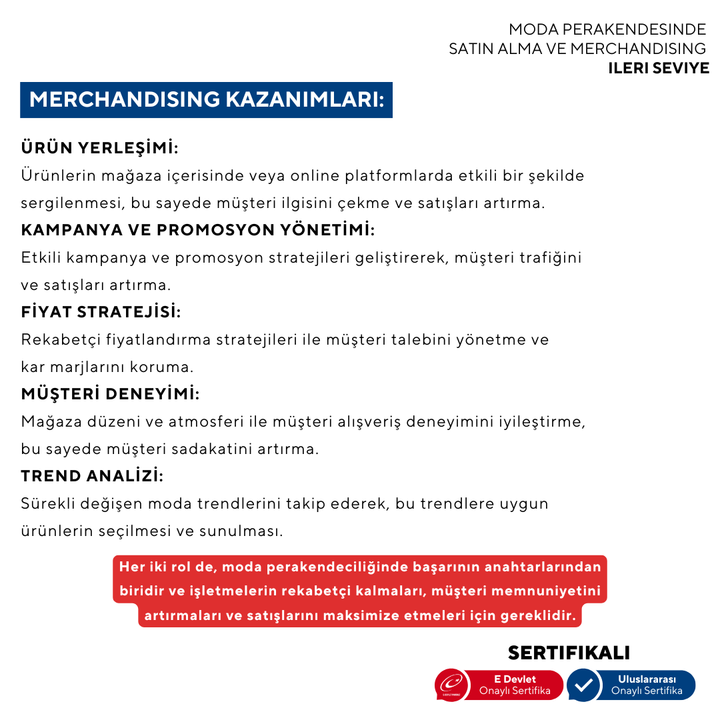 Fashion Retail Purchasing and Merchandising (Online) - Advanced Level