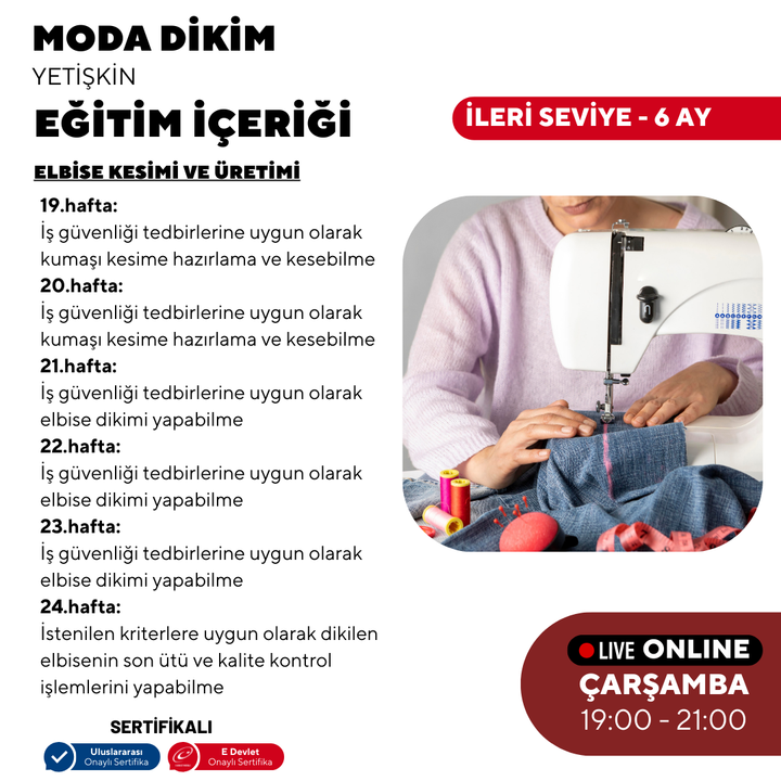 Moda Dikim - (İleri Seviye)- Online